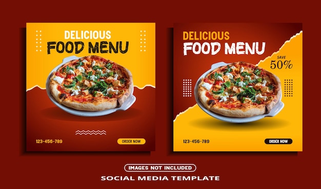 Social media banner instagram post template