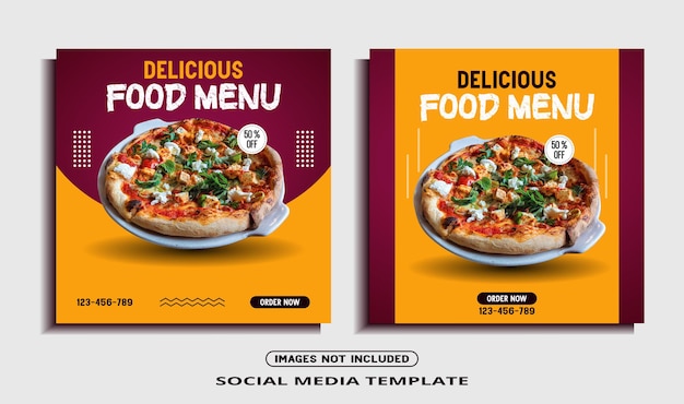 Social media banner instagram post template