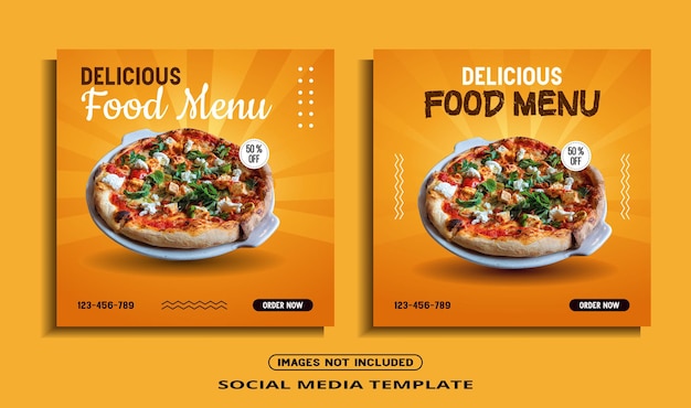 Social media banner instagram post template