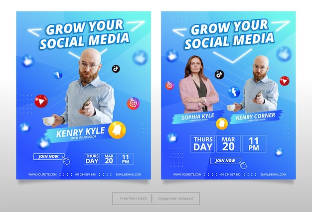 Social media banner post template