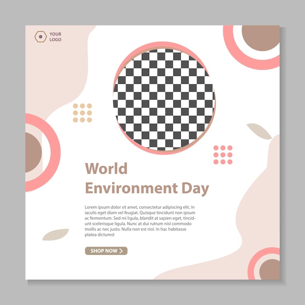 Social media banner template world environment day