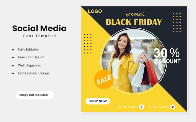 Social Media Banners for black Friday winter super sale. festival sale.