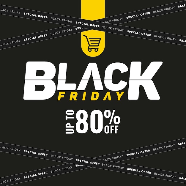 Social media Black friday template with up to 50 off for sales