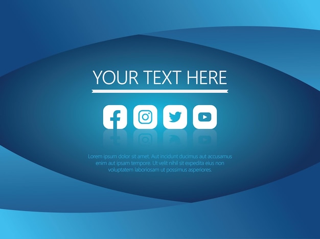 Social Media Blue Backrground Design