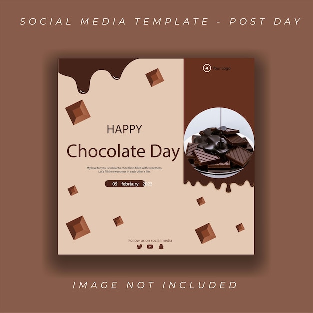 social media for choclate day valentines day special 2023 3d render