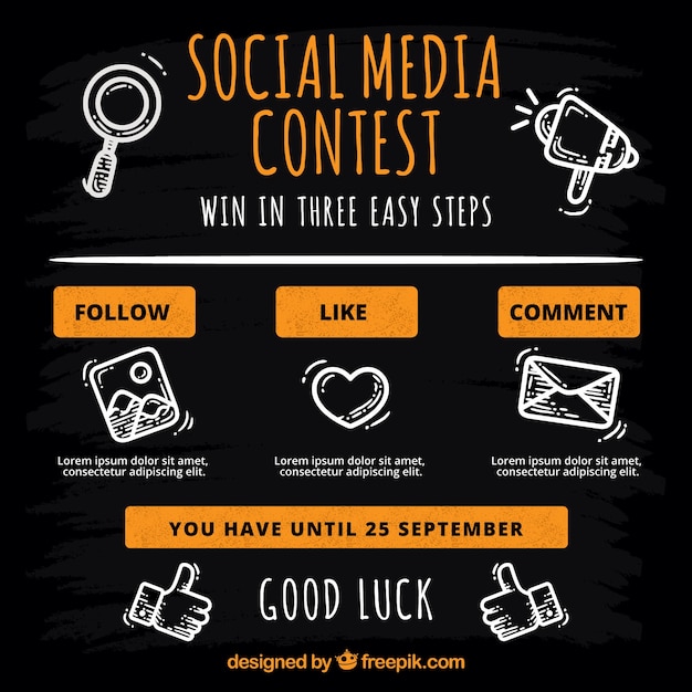 Social media contest page