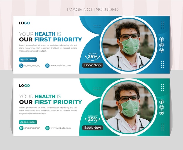 social media cover design for medical banner