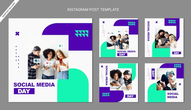 Social media day instagram posts collection