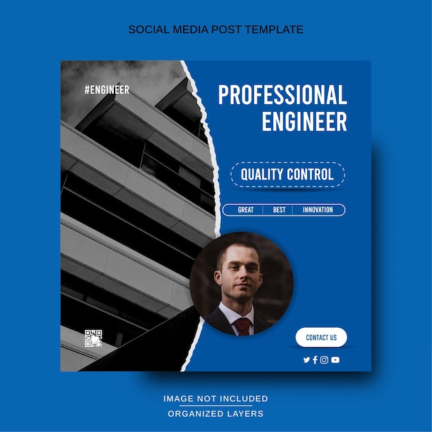 Social Media Design for Professional Engineer posts