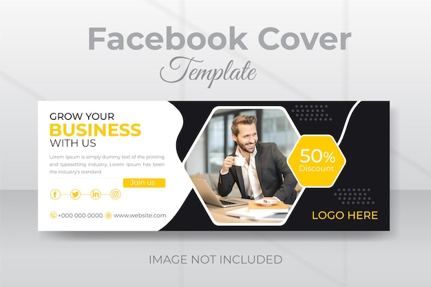 Social media Facebook cover design template