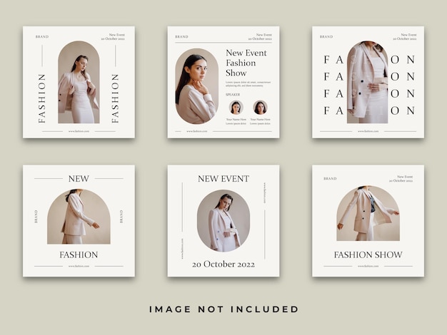 Social media feed post template for fashion business