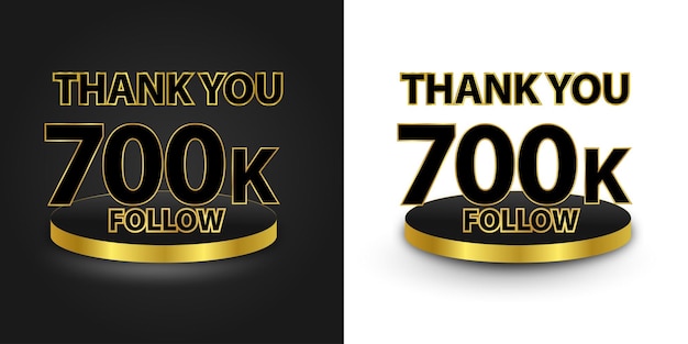 Social media followers celebration luxury gold card design