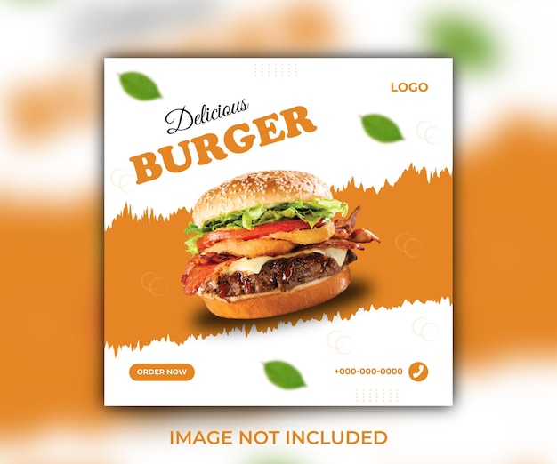 Social media food design for burger