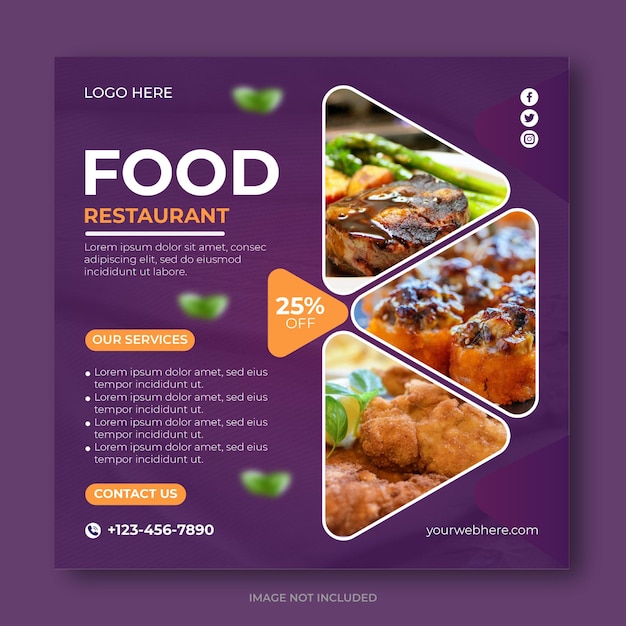 Social Media Food Menu Design Template