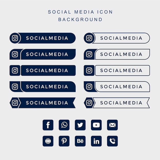 Social media icon background design