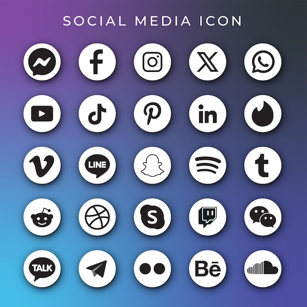 Vector social media icon eps vector