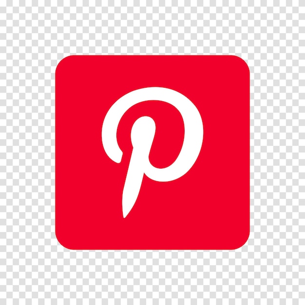 Social media icon illustration pinterest Pinterest Icon Vector illustration