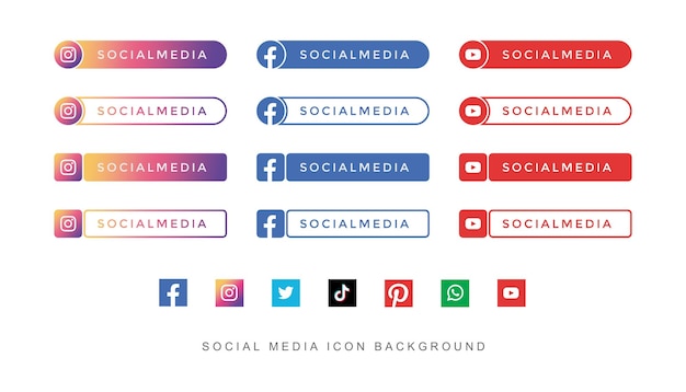 social media icon set design social media logo png transparant element icon transparant full colour