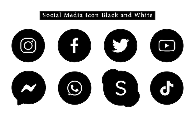 Vector social media icon set vector illustration