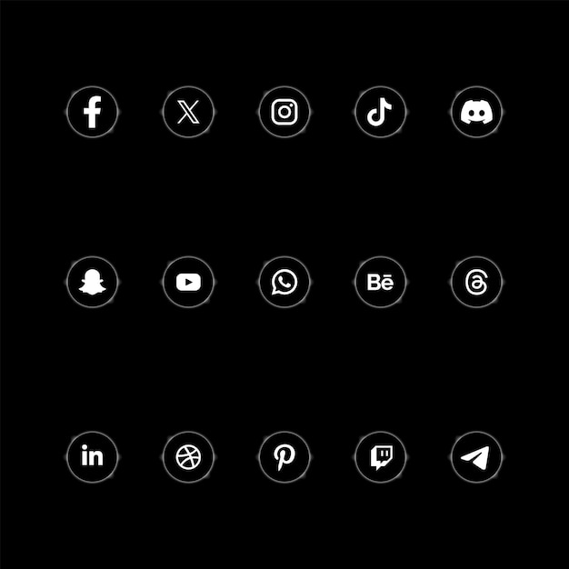 Vector social media icon set