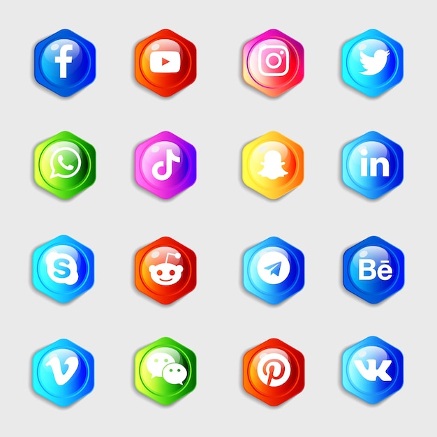 Social media icons collection pack