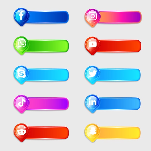 Social media icons collection pack