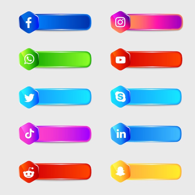 Social media icons collection pack