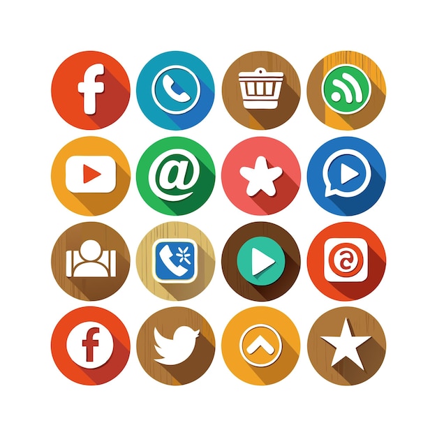 Social media icons concept vector set