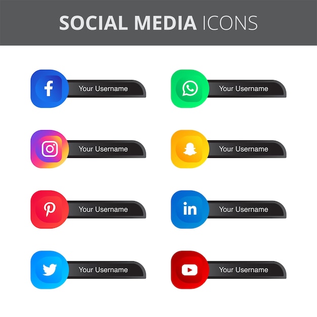 Social Media Icons &amp; Logo Set Free Vector Download