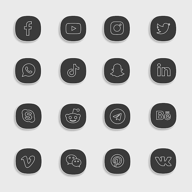 Social media icons pack