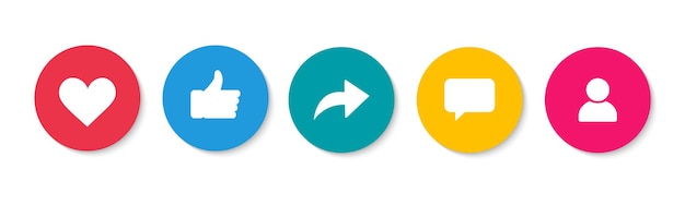 Social media icons Social network buttons for design