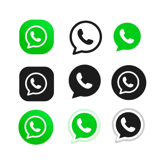 Social media icons whatsapp