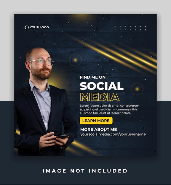 Social media and instagram banner post template