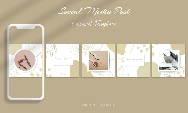 Social media Instagram Carousel post template