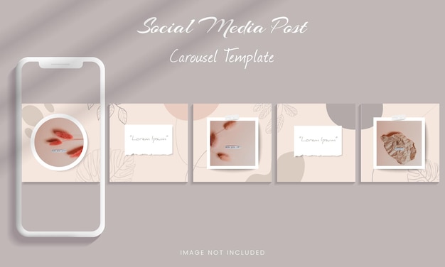 Social media instagram carousel post template