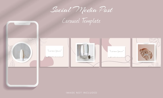 Social media instagram carousel post template