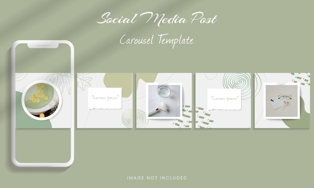 Social media instagram carousel post template