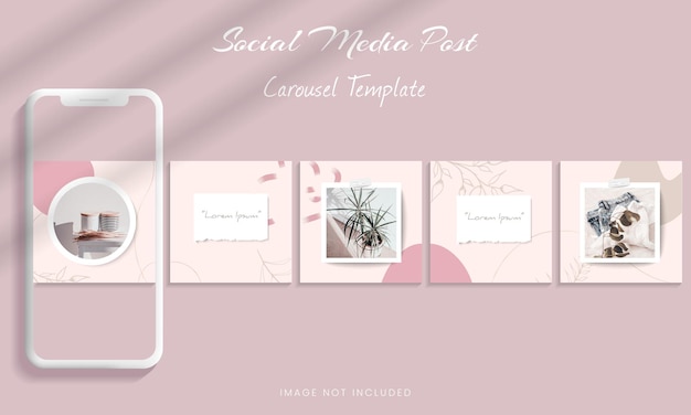 Social media instagram carousel post template