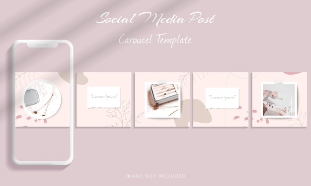 Social media instagram carousel post template