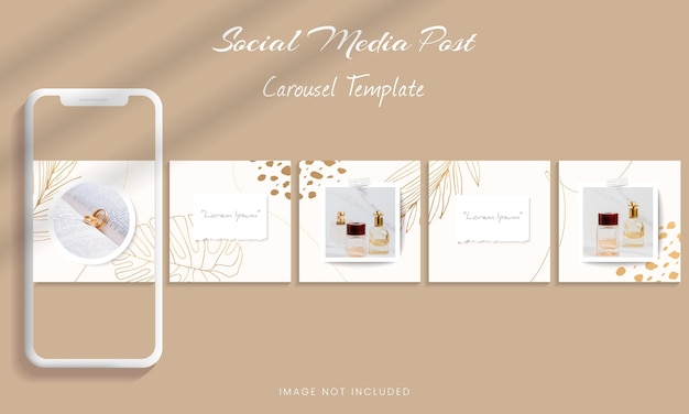 Social media instagram carousel post template