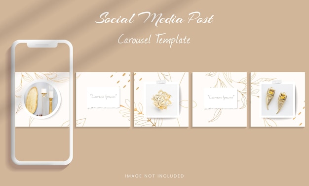 Social media instagram carousel post template