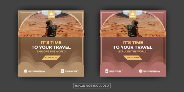 Social media instagram facebook travel template