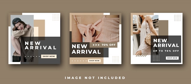 Social media instagram feed post banner bundle