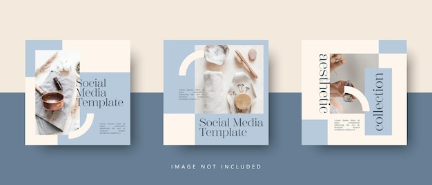 Social media instagram feed post banner bundle