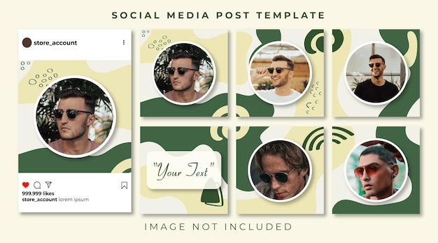 Social media instagram feed post template bundle