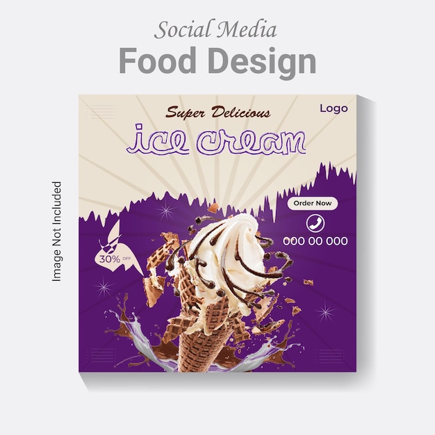 Social media Instagram food design template and restaurant poster layout.