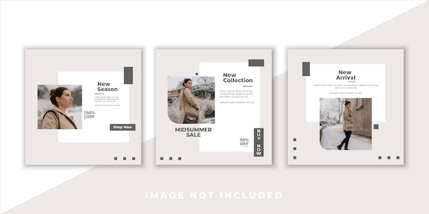 Social media instagram  post banner bundle