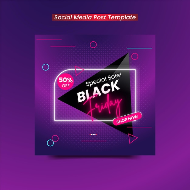 Social media &amp; Instagram post black friday 3d render template design