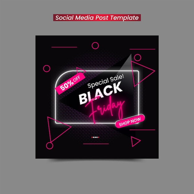 Social media &amp; Instagram post black friday 3d render template design