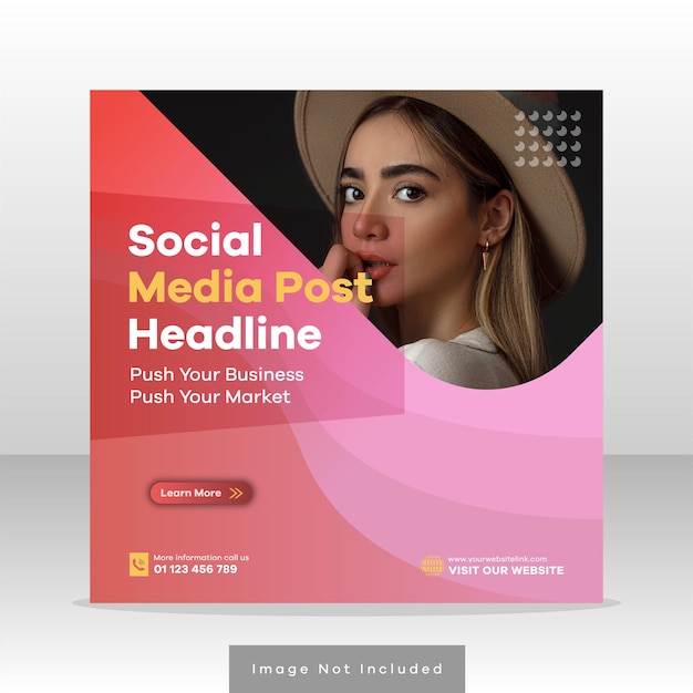 Social media instagram post template